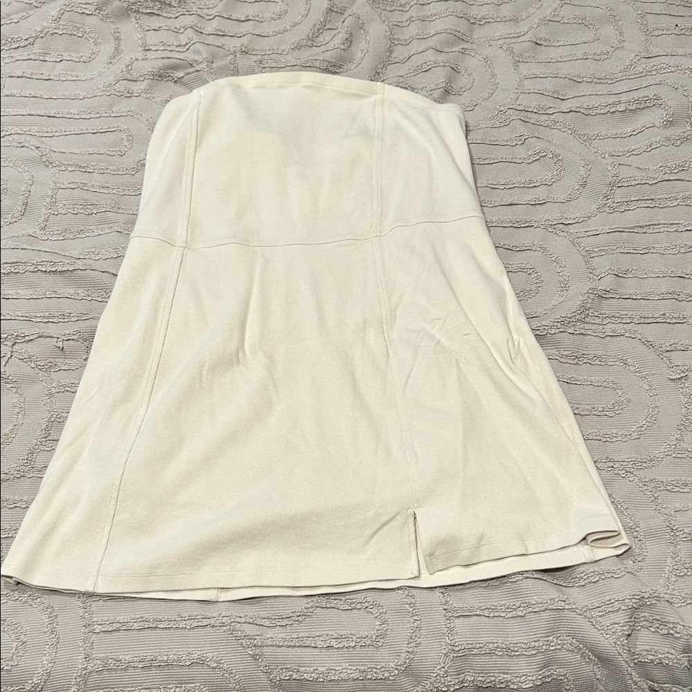 American Eagle Outfitters Strapless Cream Dress